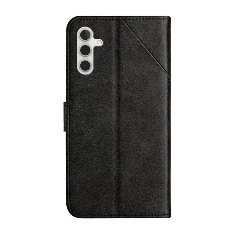 Custodia A Portafoglio Samsung Galaxy A14 / A14 5G Strappy Stile Geometrico In Pelle