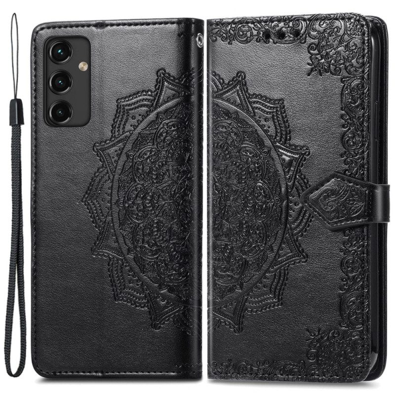 Custodia in pelle Samsung Galaxy A14 / A14 5G Mandala D'epoca