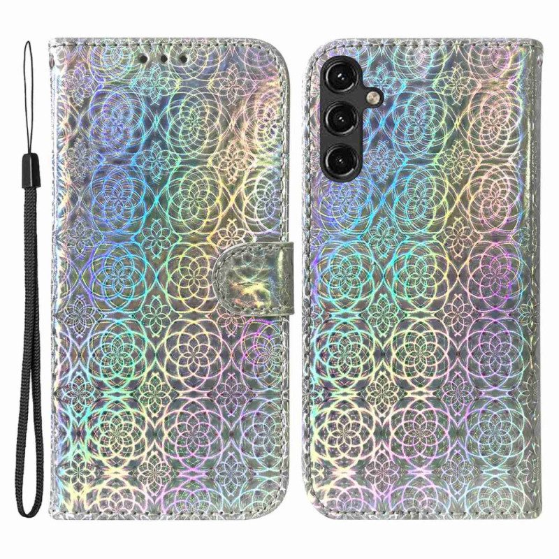 Custodia in pelle Samsung Galaxy A14 / A14 5G Stile Discoteca