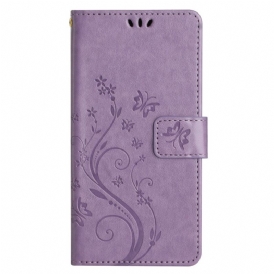 Custodia in pelle Samsung Galaxy A14 / A14 5G Strappy Floreale