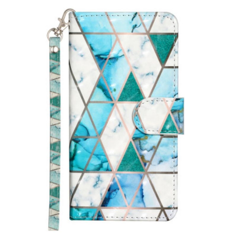 Custodia in pelle Samsung Galaxy A14 / A14 5G Strappy Notte Tigre