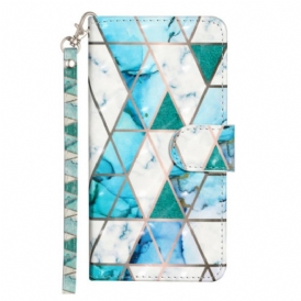 Custodia in pelle Samsung Galaxy A14 / A14 5G Strappy Notte Tigre