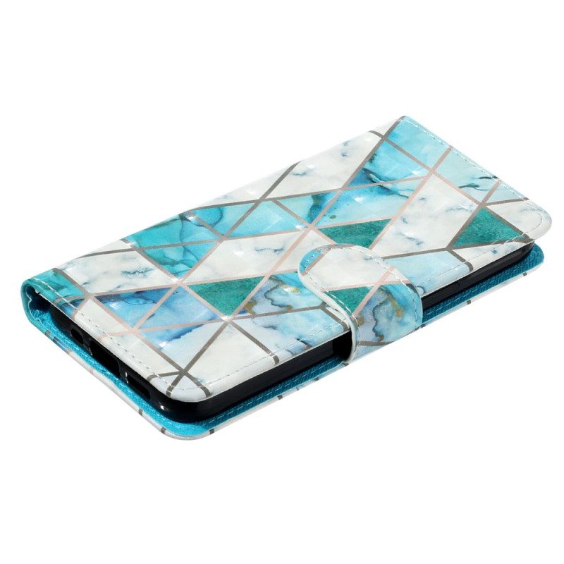 Custodia in pelle Samsung Galaxy A14 / A14 5G Strappy Notte Tigre