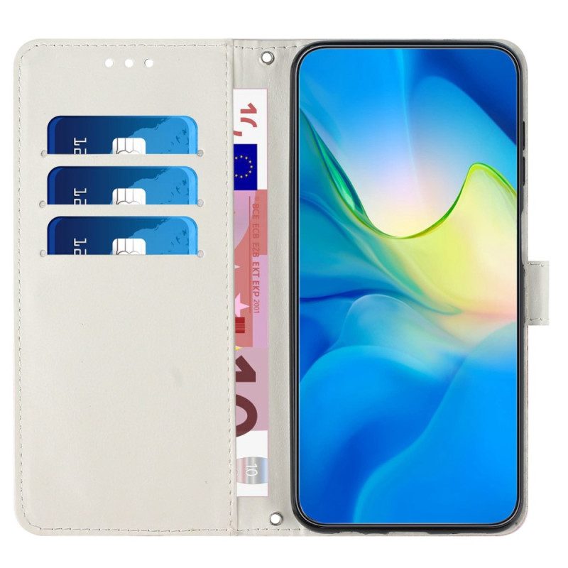 Custodia in pelle Samsung Galaxy A14 / A14 5G Striscia Di Marmo