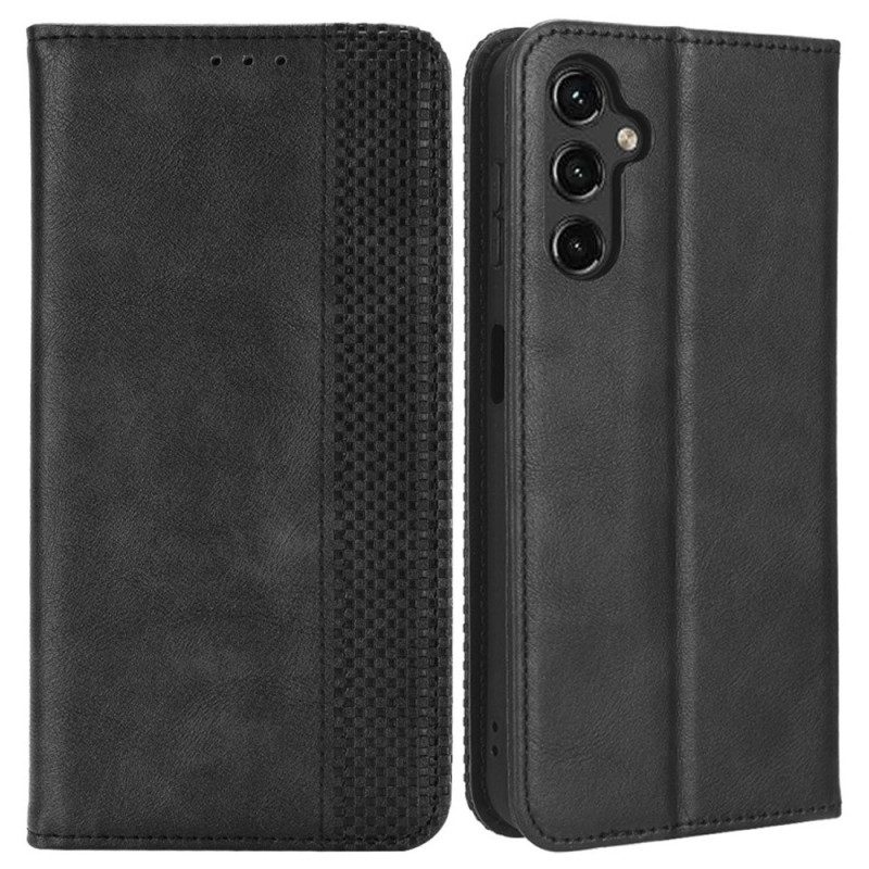 Folio Cover Samsung Galaxy A14 / A14 5G Custodia in pelle Classico D'epoca