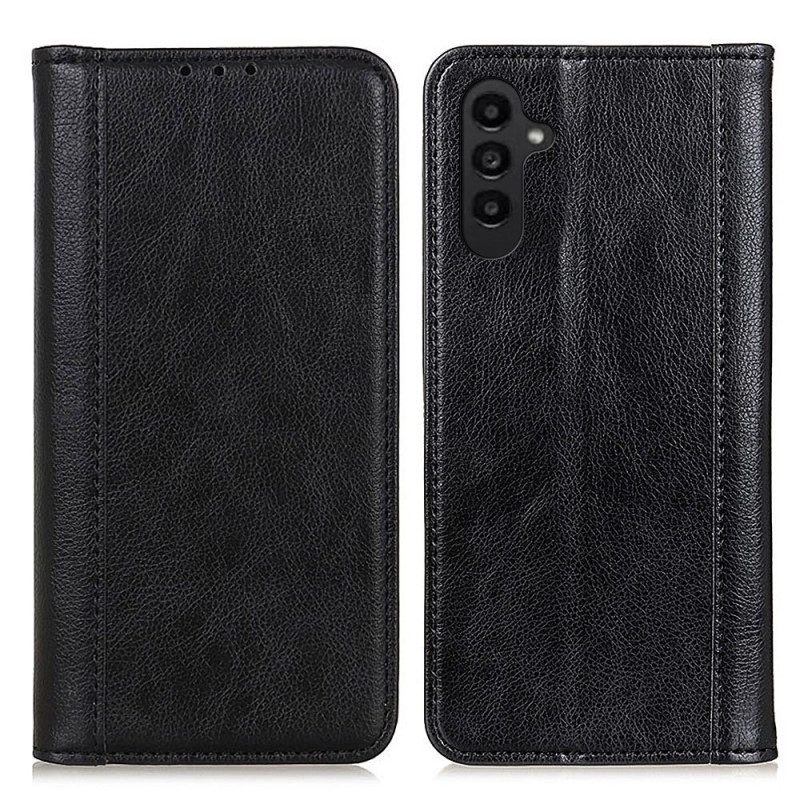 Folio Cover Samsung Galaxy A14 / A14 5G Custodia in pelle Elegante Pelle Crosta