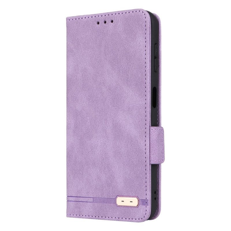 Folio Cover Samsung Galaxy A14 / A14 5G Custodia in pelle Struttura In Pelle