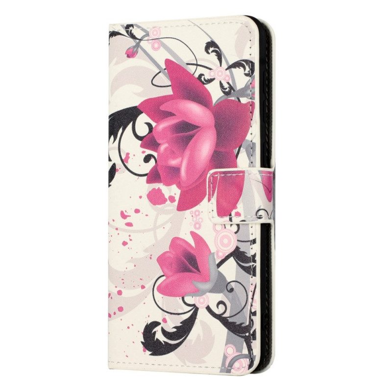 Folio Cover Samsung Galaxy A14 / A14 5G Fiori Tropicali