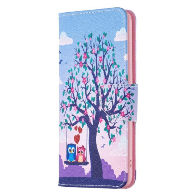 Folio Cover Samsung Galaxy A14 / A14 5G Gufi Sull'altalena