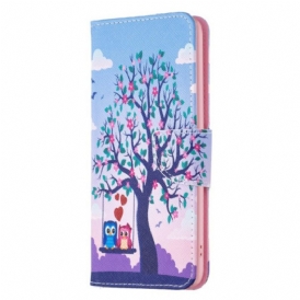 Folio Cover Samsung Galaxy A14 / A14 5G Gufi Sull'altalena