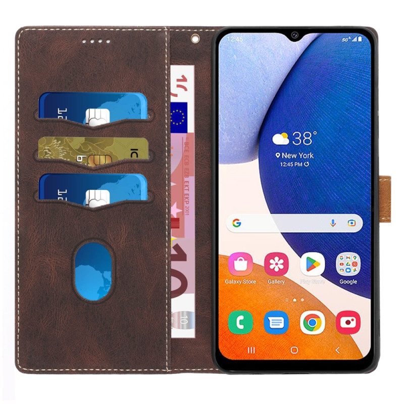 Folio Cover Samsung Galaxy A14 / A14 5G Modello Con Cinturino