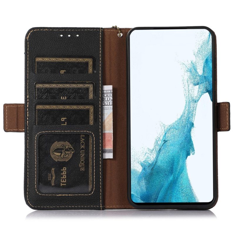 Folio Cover Samsung Galaxy A14 / A14 5G Rfid In Vera Pelle