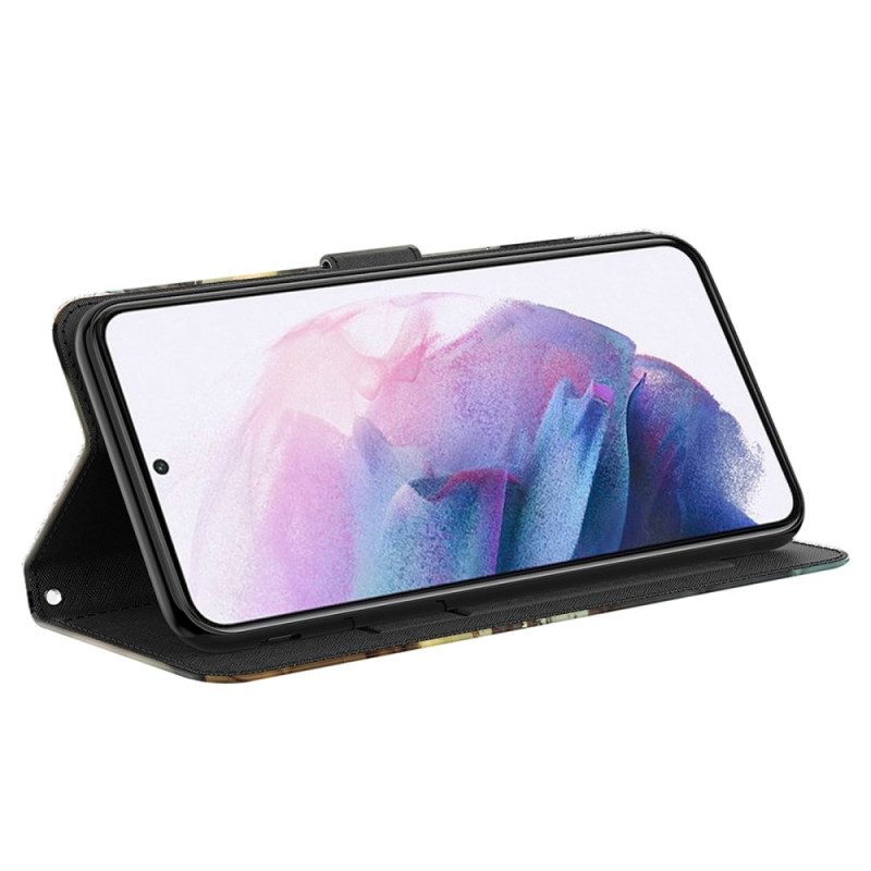 Folio Cover Samsung Galaxy A14 / A14 5G Sogno Di Gattino Strappy