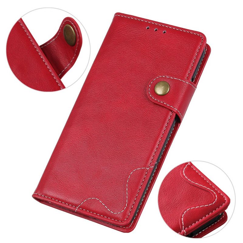 Folio Cover Sony Xperia Pro-I Pulsante Di Cucito Artistico