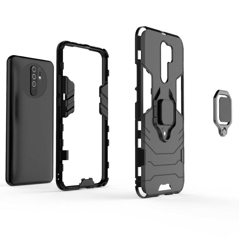 Cover Xiaomi Redmi 9 Anello Resistente