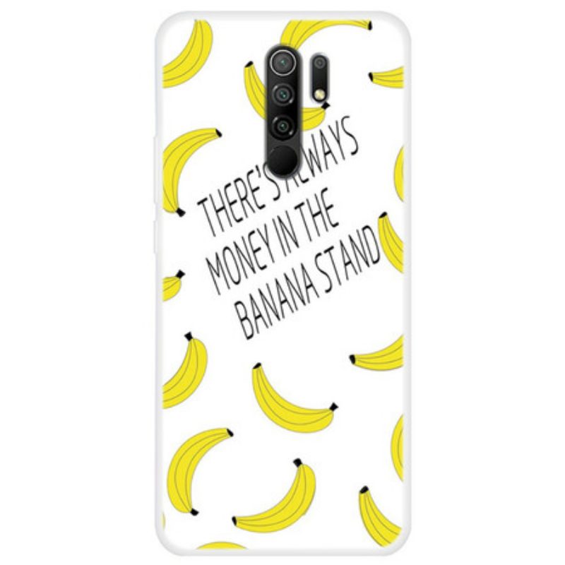 Cover Xiaomi Redmi 9 Denaro Banana Trasparente