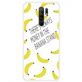 Cover Xiaomi Redmi 9 Denaro Banana Trasparente