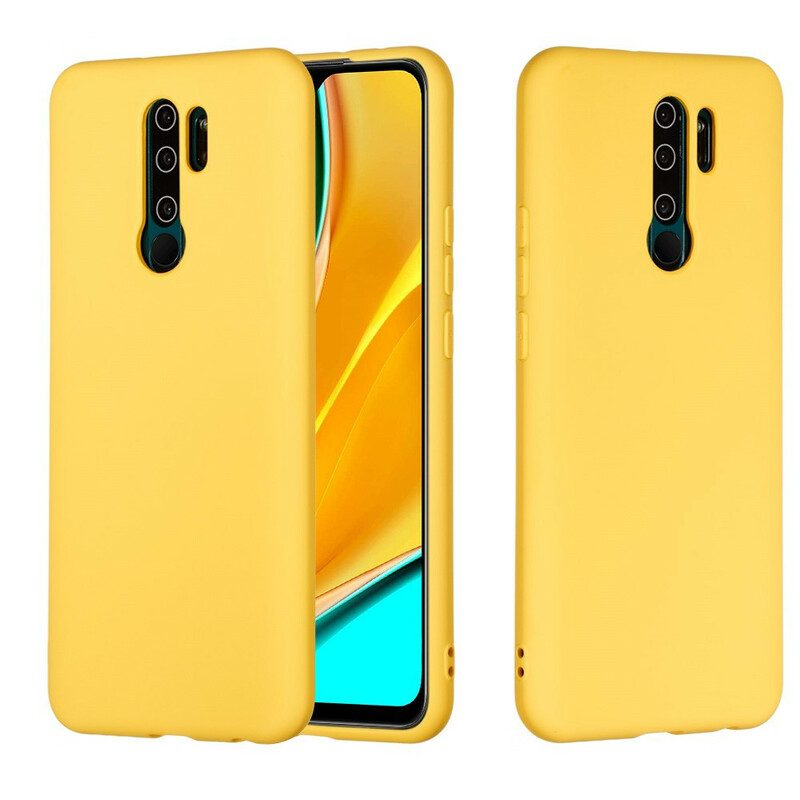 Cover Xiaomi Redmi 9 Silicone Liquido Con Cordino