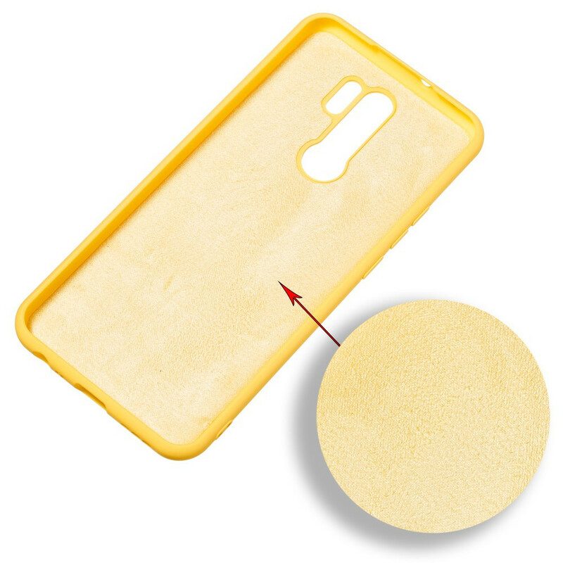 Cover Xiaomi Redmi 9 Silicone Liquido Con Cordino