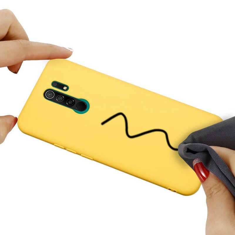 Cover Xiaomi Redmi 9 Silicone Liquido Con Cordino