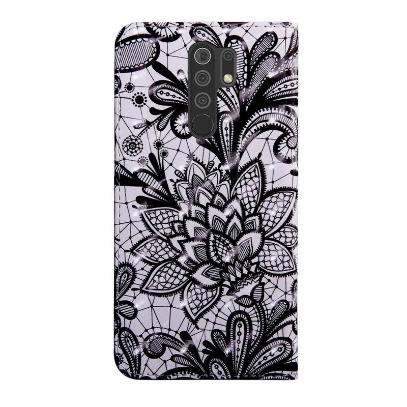 Custodia in pelle Xiaomi Redmi 9 Completamente In Pizzo