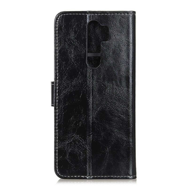 Custodia in pelle Xiaomi Redmi 9 Cuciture Lucide Ea Vista