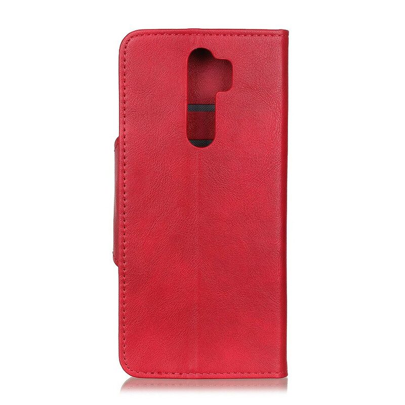 Custodia in pelle Xiaomi Redmi 9 Ecopelle Vintage E Bottone