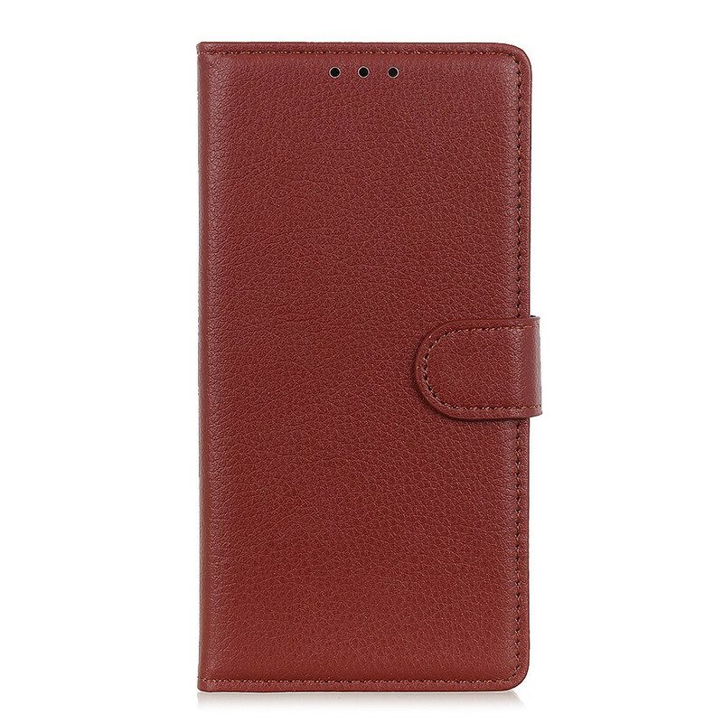 Custodia in pelle Xiaomi Redmi 9 Effetto Pelle Litchi Premium