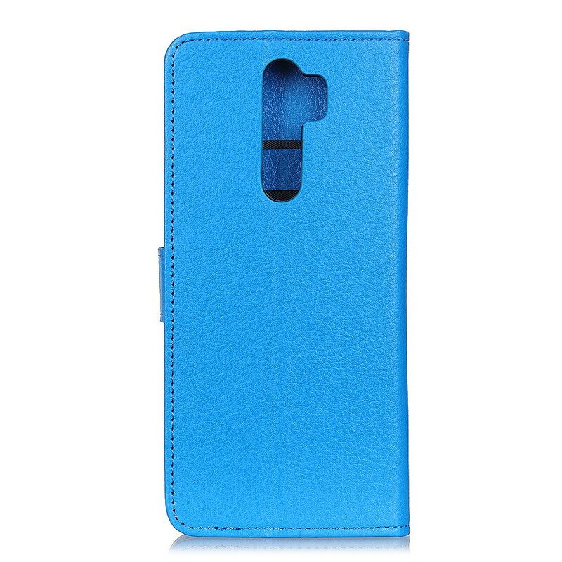 Custodia in pelle Xiaomi Redmi 9 Effetto Pelle Litchi Premium