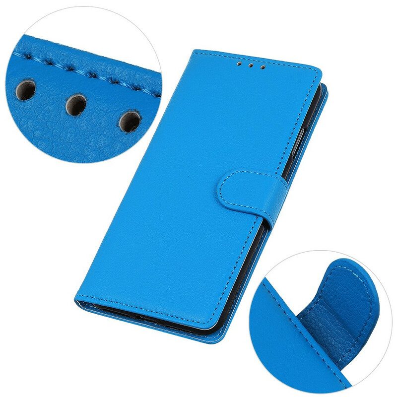 Custodia in pelle Xiaomi Redmi 9 Effetto Pelle Litchi Premium