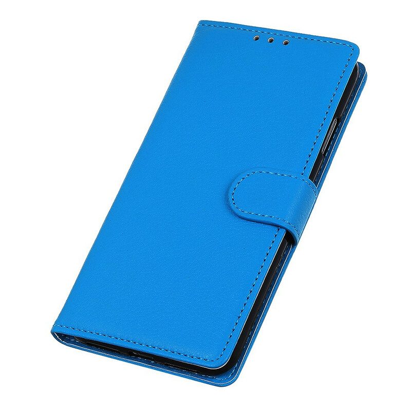 Custodia in pelle Xiaomi Redmi 9 Effetto Pelle Litchi Premium