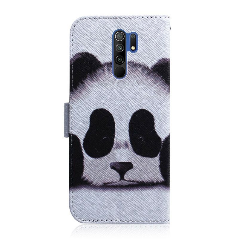 Custodia in pelle Xiaomi Redmi 9 Faccia Da Panda