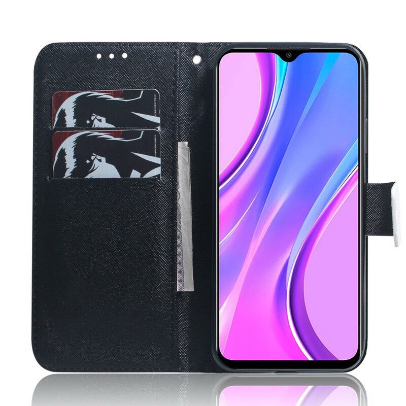 Custodia in pelle Xiaomi Redmi 9 Faccia Da Panda