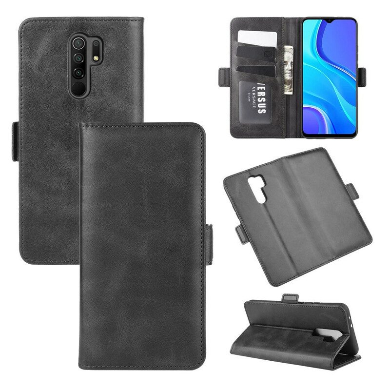 Custodia in pelle Xiaomi Redmi 9 Folio Cover Doppio Lembo