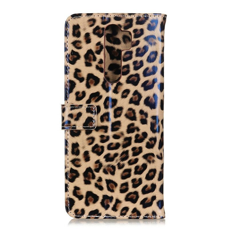 Custodia in pelle Xiaomi Redmi 9 Leopardo