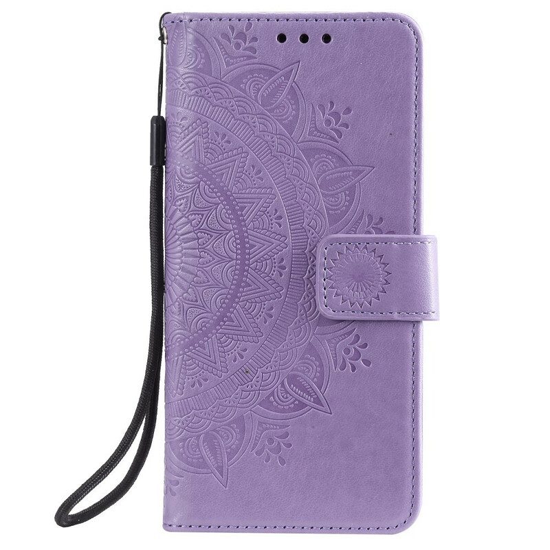 Custodia in pelle Xiaomi Redmi 9 Mandala Del Sole