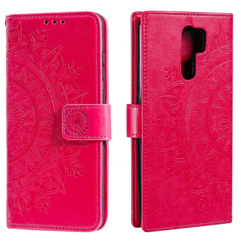 Custodia in pelle Xiaomi Redmi 9 Mandala Del Sole