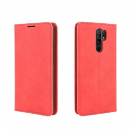 Folio Cover Xiaomi Redmi 9 Custodia in pelle Effetto Pelle Morbida