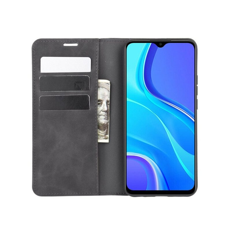 Folio Cover Xiaomi Redmi 9 Custodia in pelle Effetto Pelle Morbida