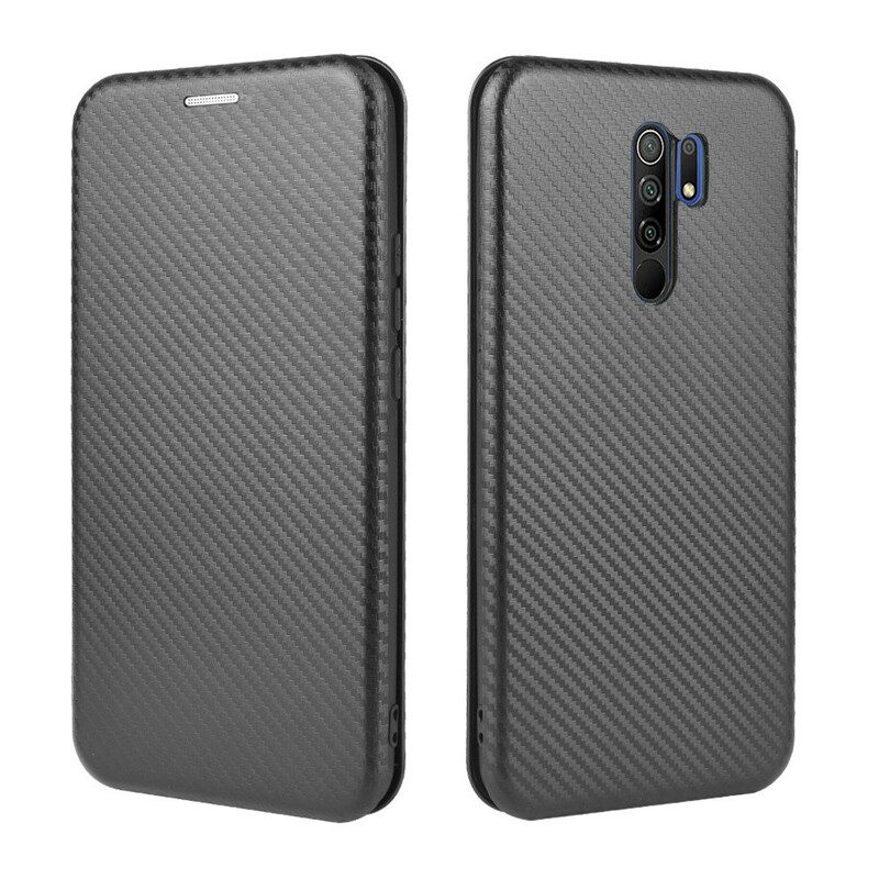 Folio Cover Xiaomi Redmi 9 Custodia in pelle Silicone Colorato Al Carbonio