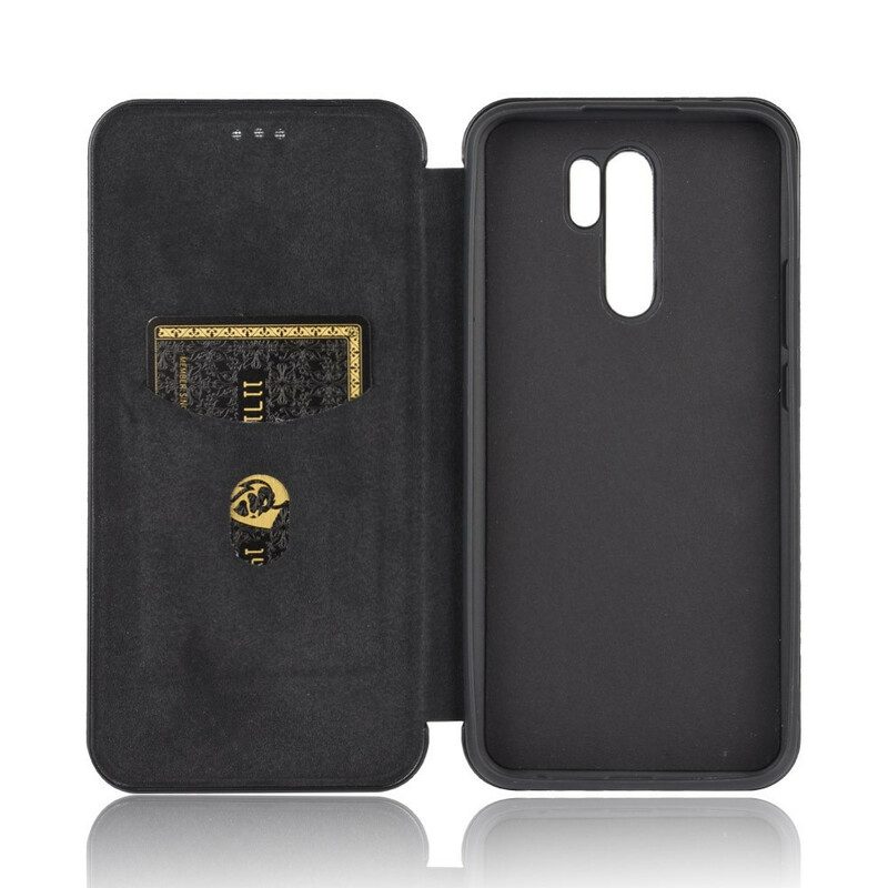 Folio Cover Xiaomi Redmi 9 Custodia in pelle Silicone Colorato Al Carbonio