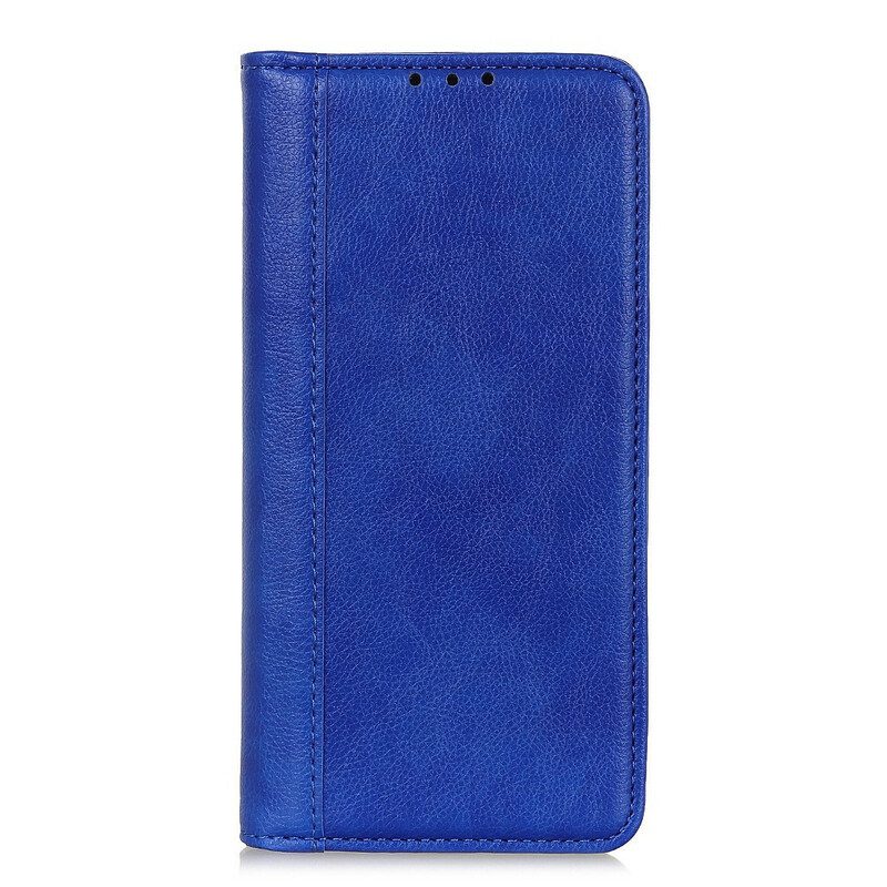 Folio Cover Xiaomi Redmi 9 Custodia in pelle Versione In Crosta Di Litchi