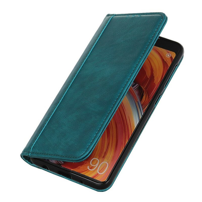 Folio Cover Xiaomi Redmi 9 Custodia in pelle Versione In Crosta Di Litchi