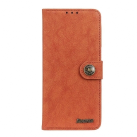 Folio Cover Xiaomi Redmi 9 Khazneh Crosta Di Cuoio Retrò