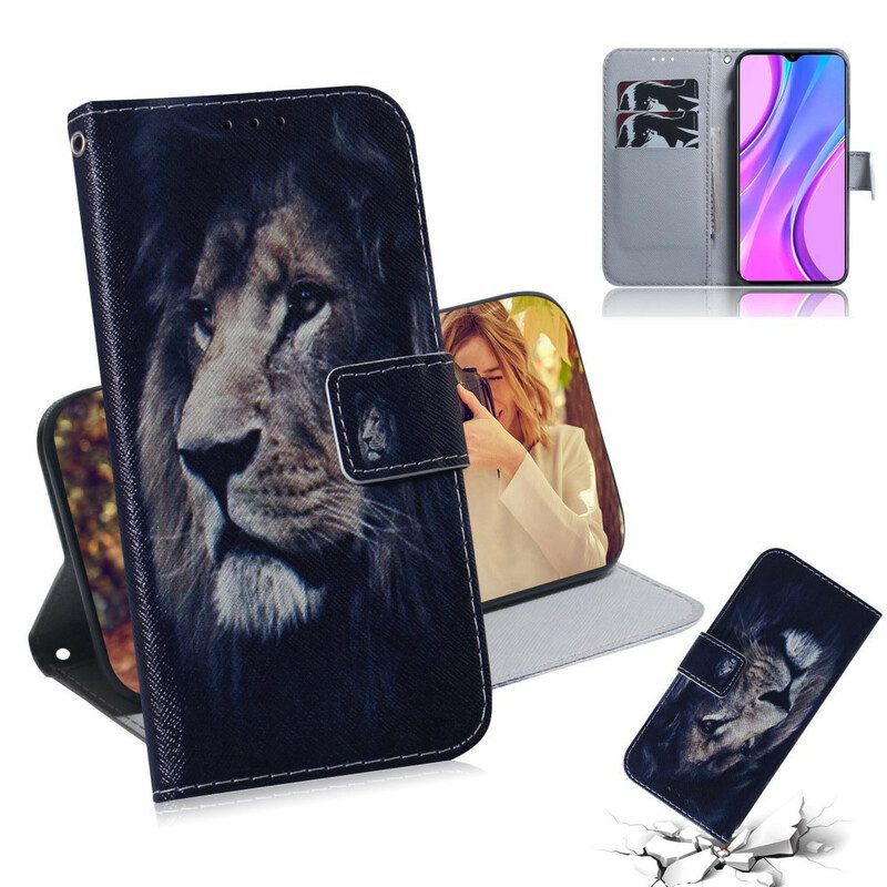 Folio Cover Xiaomi Redmi 9 Leone Sognante