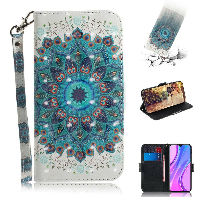 Folio Cover Xiaomi Redmi 9 Mandala Magistrale Con Cinturino