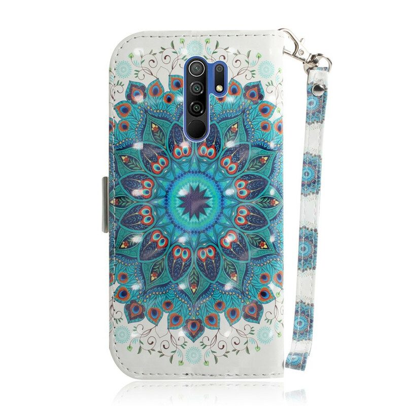 Folio Cover Xiaomi Redmi 9 Mandala Magistrale Con Cinturino