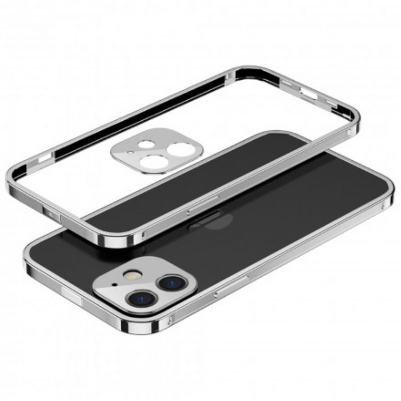 Cover iPhone 12 Mini Bordi Trasparenti Lega Di Alluminio