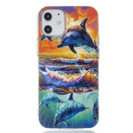 Cover iPhone 12 Mini Delfini In Libertà