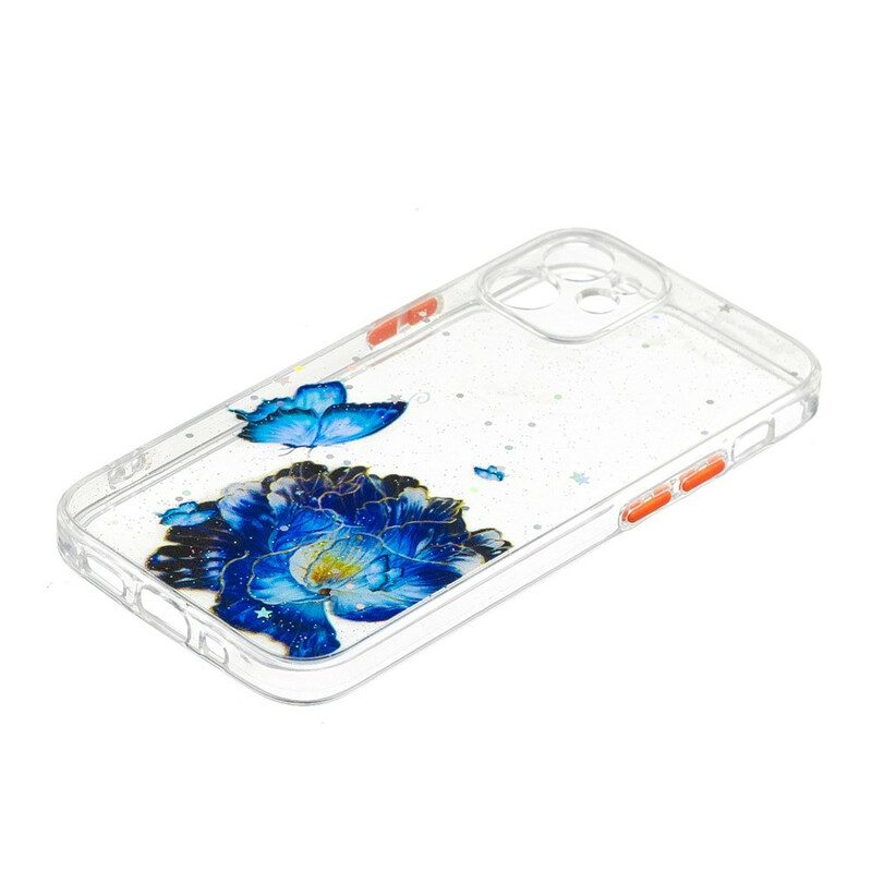 Cover iPhone 12 Mini Farfalla Floreale Ibrida